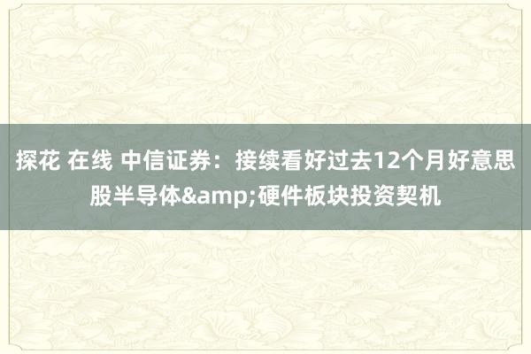 探花 在线 中信证券：接续看好过去12个月好意思股半导体&硬件板块投资契机