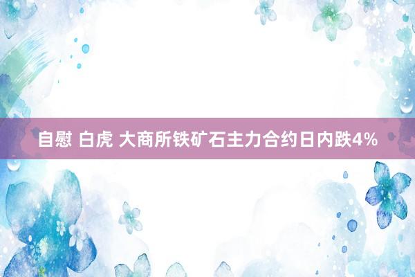 自慰 白虎 大商所铁矿石主力合约日内跌4%